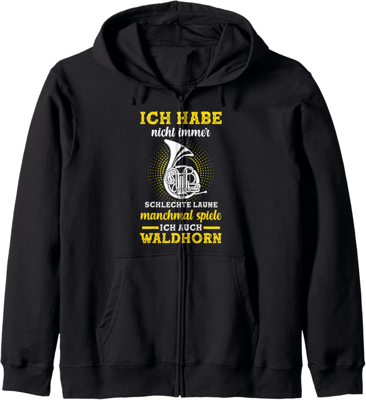 Waldhorn Musikinstrument Waldhornspieler Hornist Kapuzenjacke