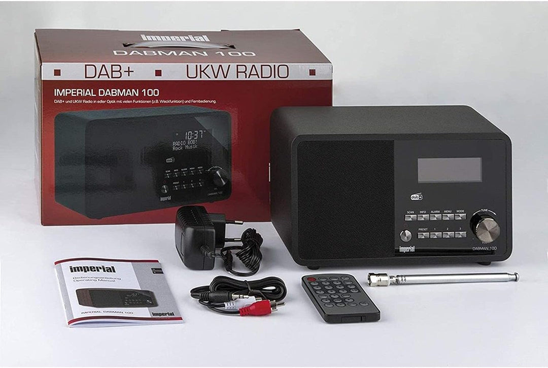 Imperial DABMAN 100 DAB+ und UKW Radio, Farbe:schwarz schwarz Single, schwarz Single