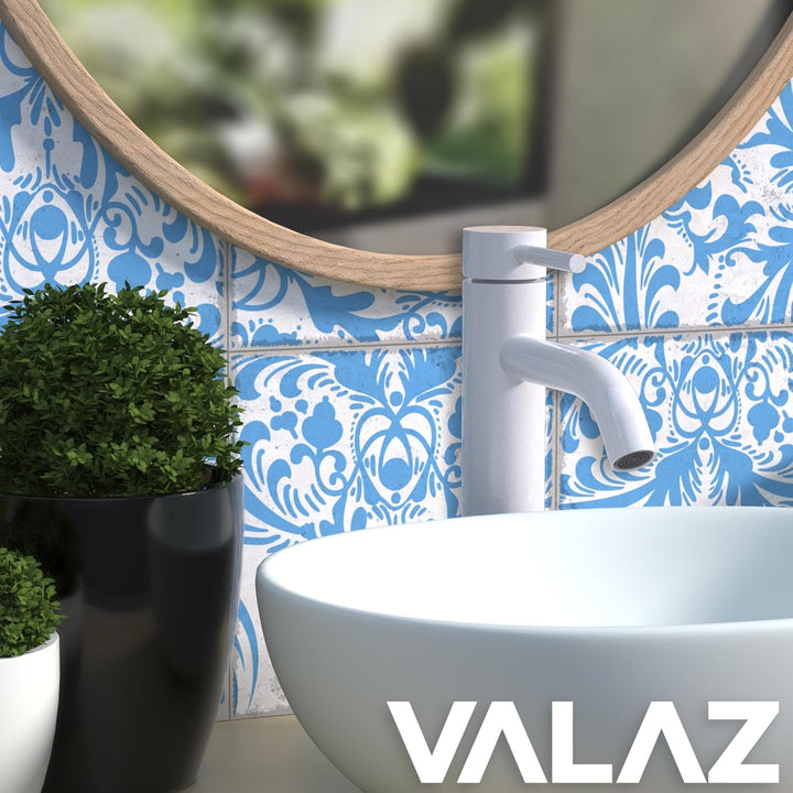 VALAZ Wasserhahn Bad Hoch Weiss | Einhebelmischer Waschbecken, Warm und Kaltwassermischer, Wasserspa