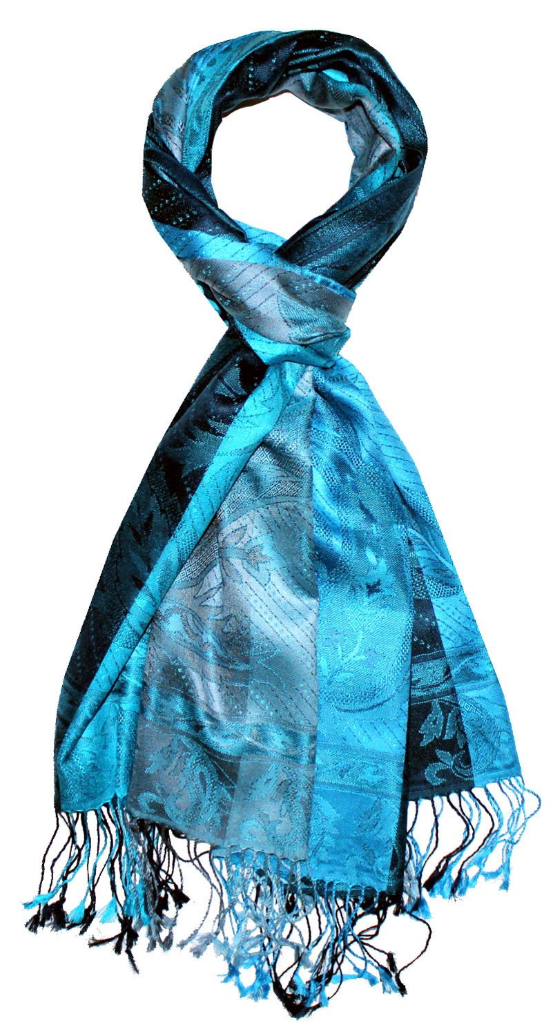 Lorenzo Cana Herrenschal Schaltuch jacquard gewebt 100% Seide 70 cm x 190 cm Paisley Muster Seidensc