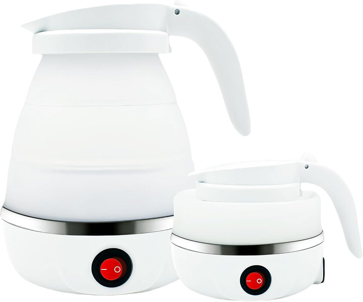 Faltbarer Wasserkocher, 600ml Reise Wasserkocher Klein, Silikon Kompakt Wasserkocher Klein Platzspar