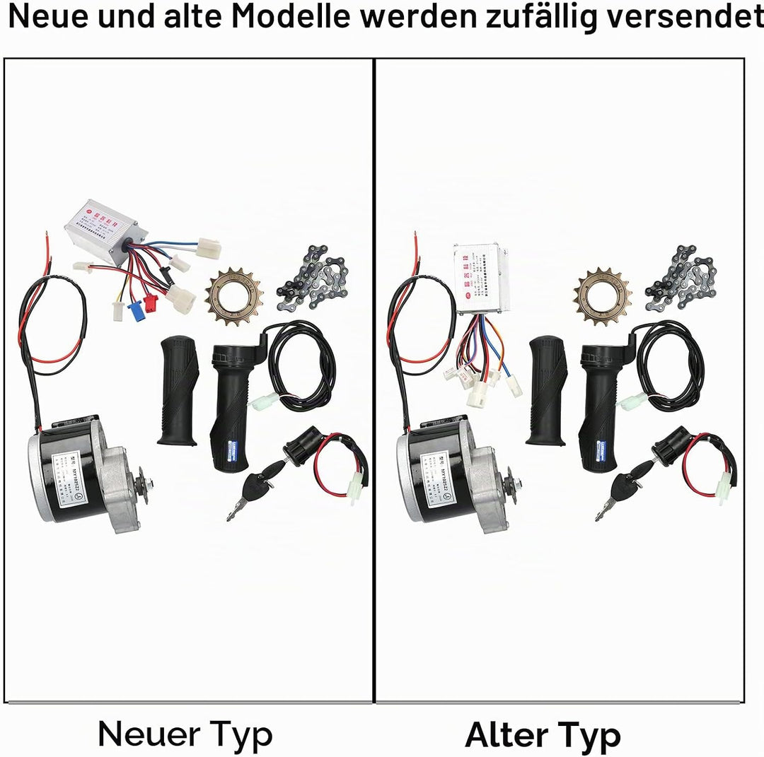 Umrüstsatz für Elektroroller, DIY Bürstenmotorset 24V 250W Elektro-Umbausatz für Elektroroller