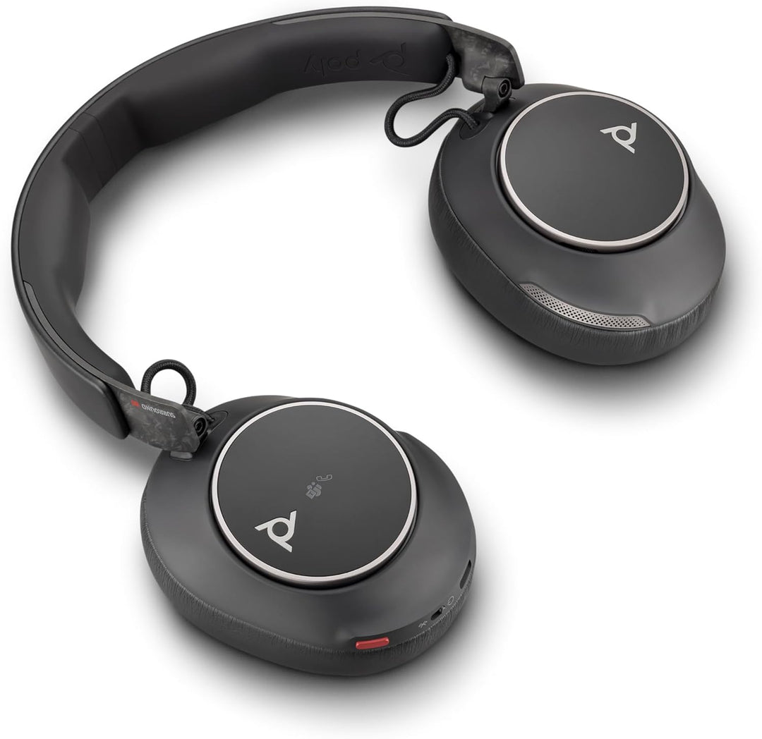 Poly Voyager Surround 80 UC-Bluetooth-Headset (Plantronics) Noise Cancelling-Mikrofone für klare Ges