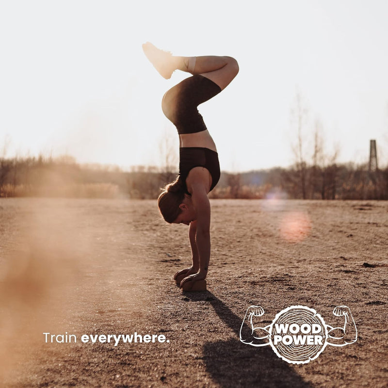 WOODPOWER BalanceBlocks - I Handstand-Klötze & Yoga Block in einem - unterstütze Deine Handgelenke b
