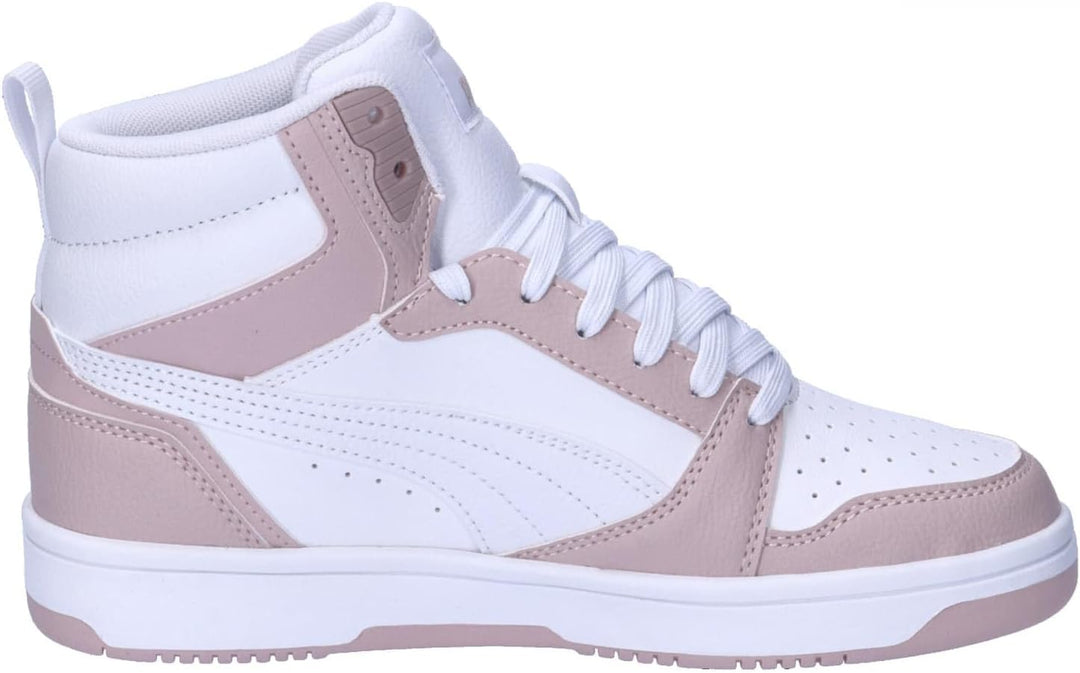 PUMA Unisex Kinder Rebound Layup Mid Shoes Sneaker 39 EU Mauve Mist Puma White, 39 EU Mauve Mist Pum
