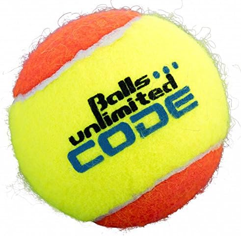 Balls ... unlimited Code Blue Tennisball, Drucklose Trainingsbälle - 60er Beutel - gelb/orange