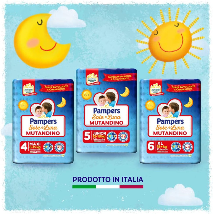 Pampers Sonne und Mond extra grosse Höschenwindel, Grösse 6 (15+ kg), 78 Windeln Taglia 6 (Confezion