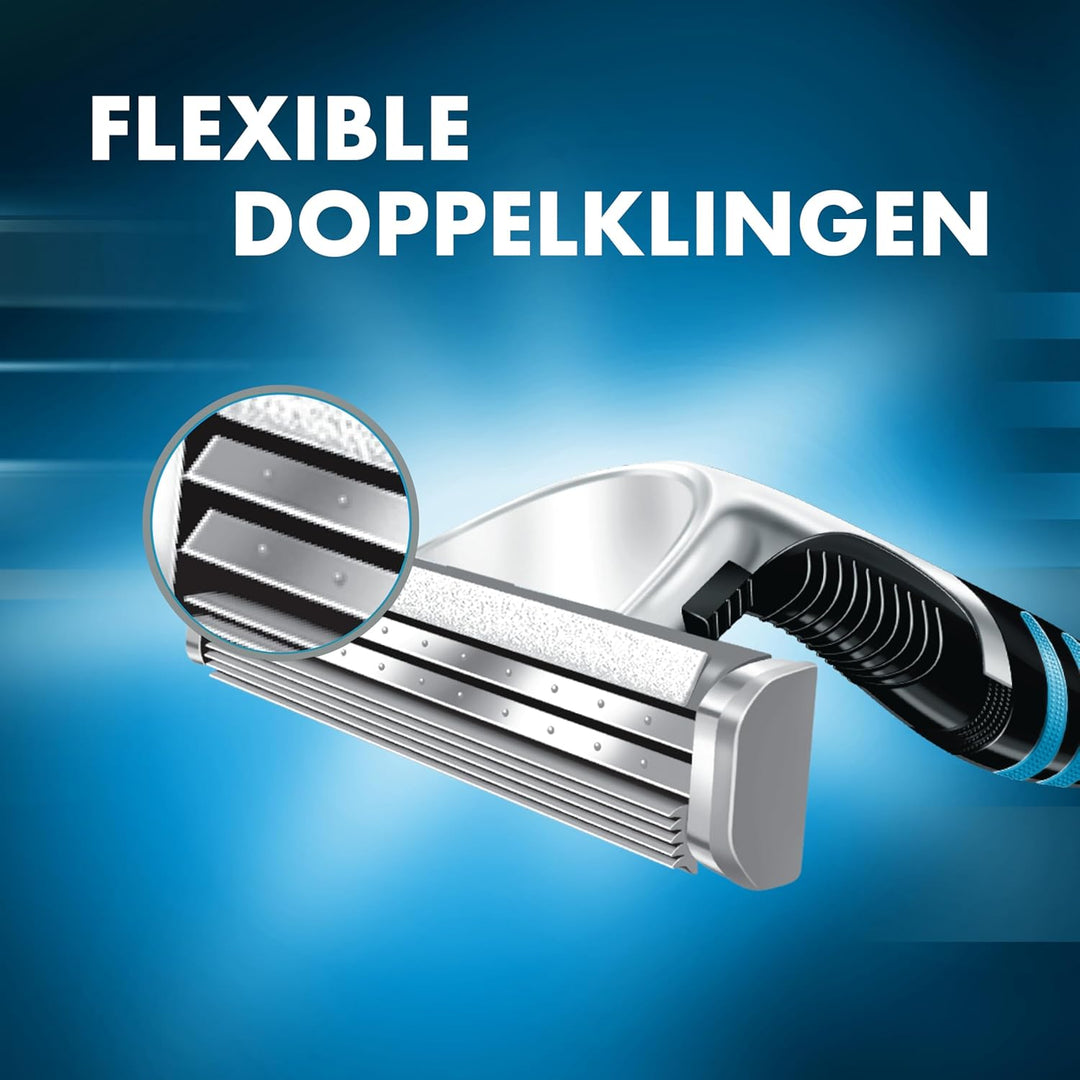 Gillette Sensor Excel Rasierklingen für Rasierer, 10 Ersatzklingen für Nassrasierer Herren mit Doppe