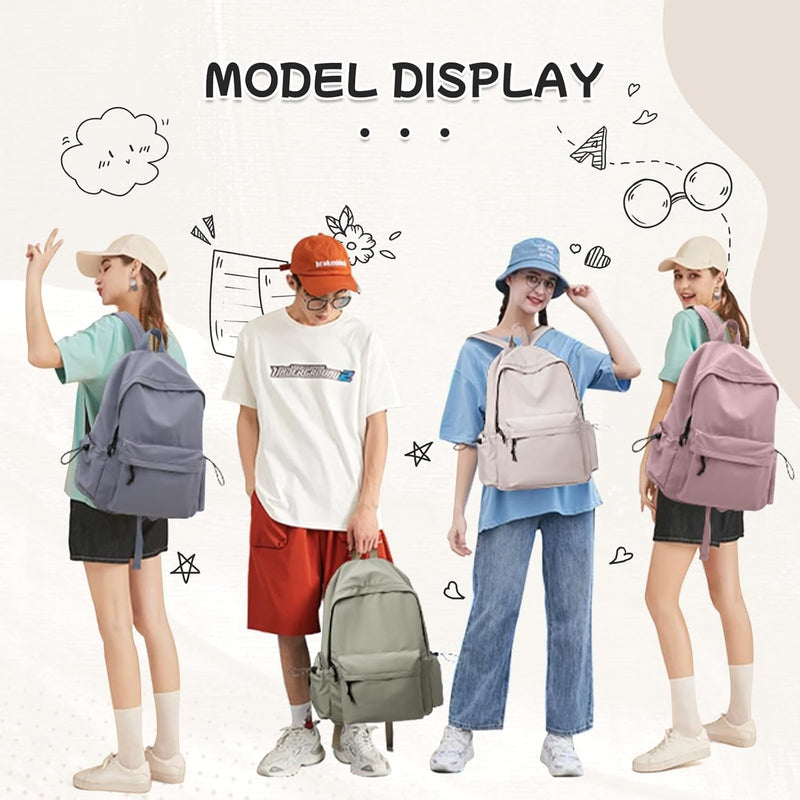 WEPLAN Schulrucksack Teenager Mädchen Rucksäcke Damen Schule Casual Schultaschen Unisex Schultasche