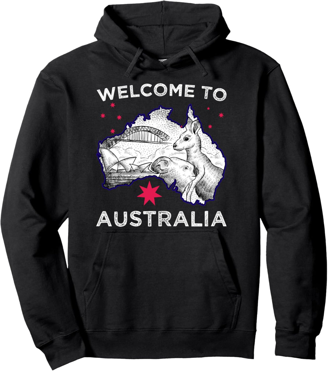 Welcome to Australia Känguru Koala Pullover Hoodie