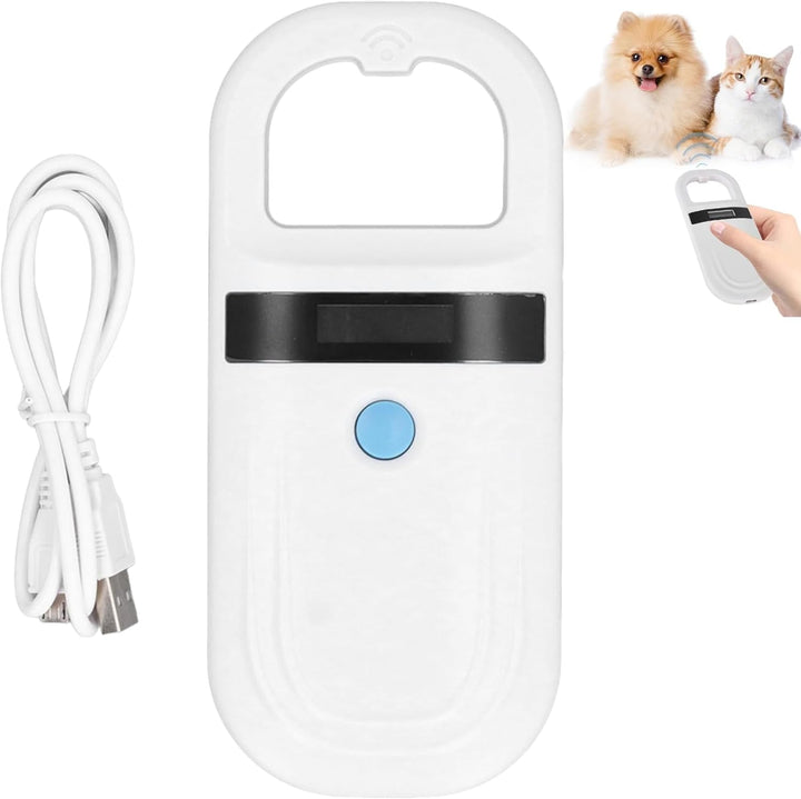 Microchip Scanner, 134,2 kHz/125 kHz Haustier ID Mikrochip Lesegerät 128 Datensätze Speicher Wiedera