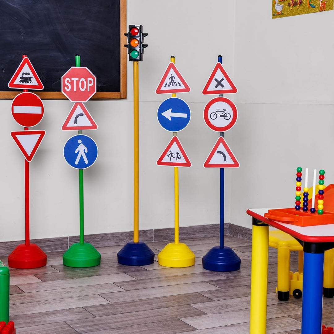 Italveneta Didattica 036 – Set 24 Verkehrszeichen mit Standfläche, aus Kunststoff