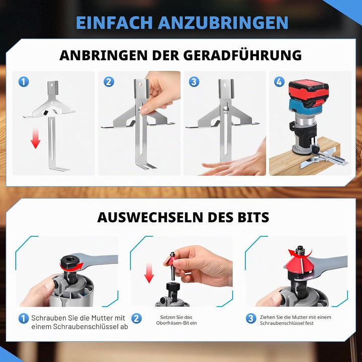 6,5 Amp Holzschneidemaschine mit zwei 4000Mah Batterien Stabile manuell einstellbare Geschwindigkeit