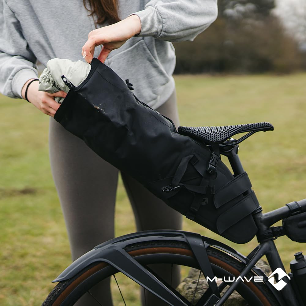 M-Wave Satteltasche Rough Ride II Saddle L Fahrradtasche Sattel, Schwarz