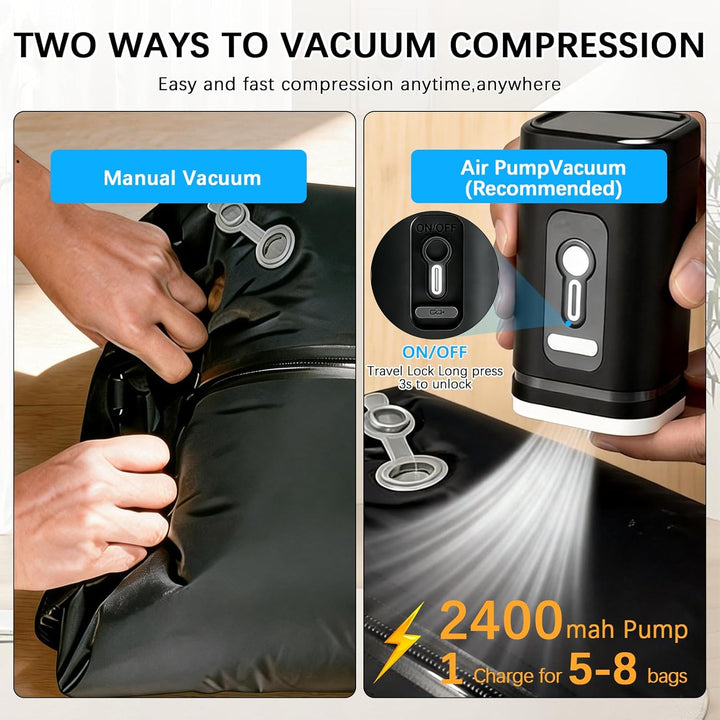 Vakuumbeutel TPU, Kompressionsbeutel mit Ventil für Pumpe oder manuelles, aus 70D Nylon, wasserdicht