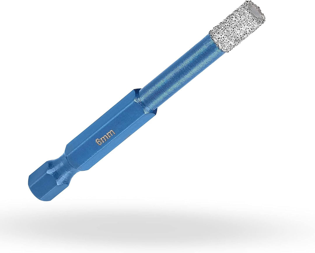 Profi Fliesenbohrer 6mm BIT Adapter - Diamantbohrer für Feinsteinzeug, harte Fliesen uvm. Diamantboh