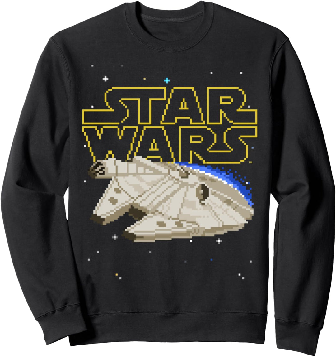 Star Wars Millennium Falcon Pixelated Poster Sweatshirt