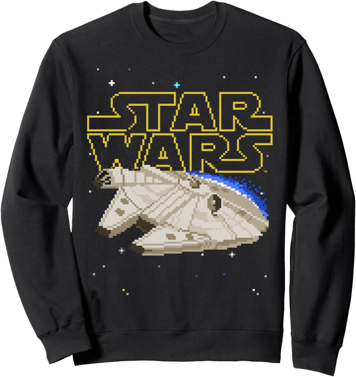 Star Wars Millennium Falcon Pixelated Poster Sweatshirt