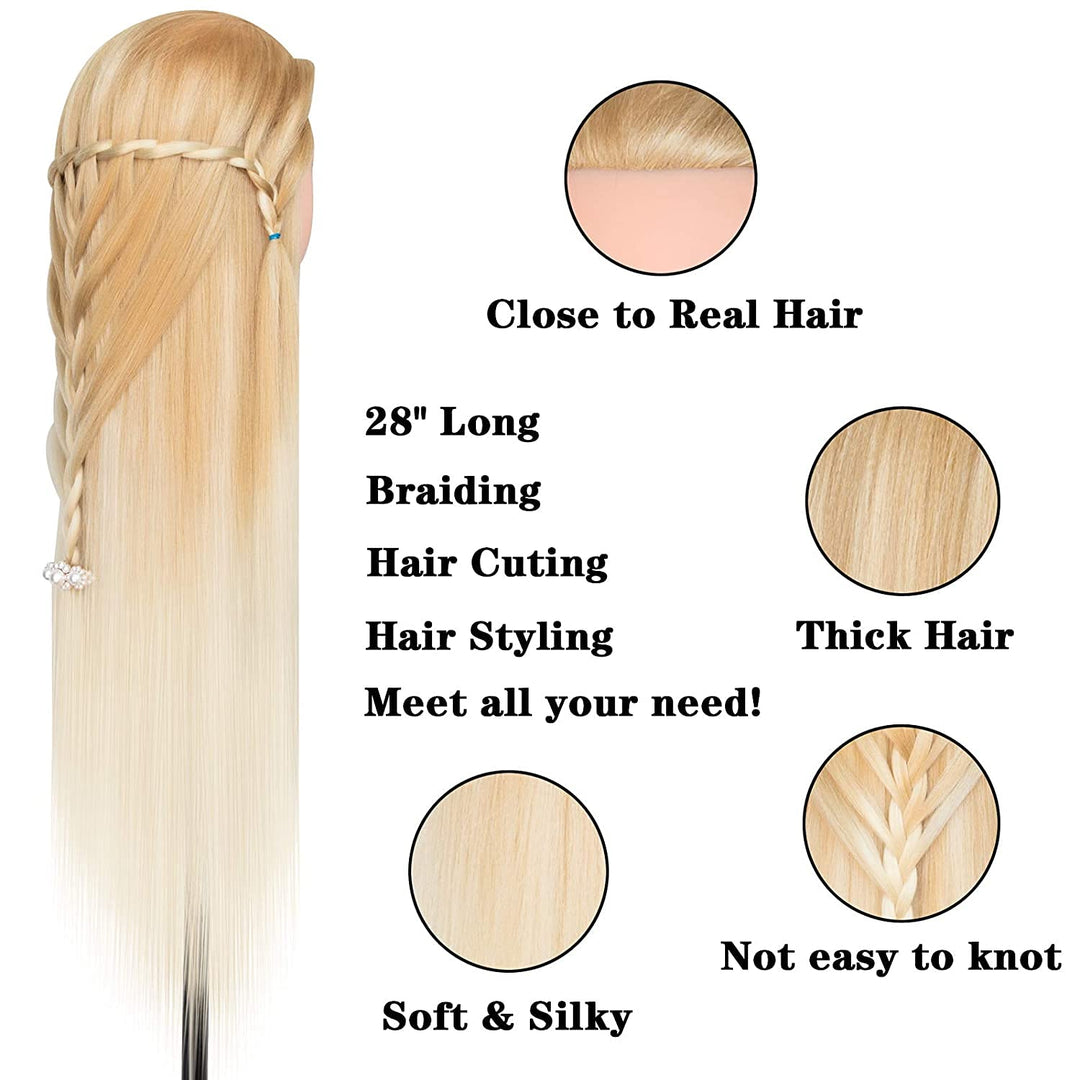 Trainingsköpfe 100% von dem Hochtemperaturfaser Haar Hairdressing Cosmetology Mannequin Frisierkopf