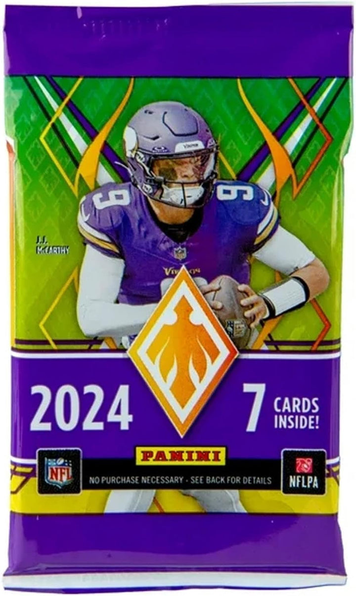 2024-25 Panini Phoenix NFL-Fussball-Mega-Box, exklusiv für den Einzelhandel, 42 Karten, Color Blast