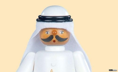 Müller GmbH Räuchermann, gross Araber m.rauchender Kaffeekanne und 7 Tassen Höhe 27 cm