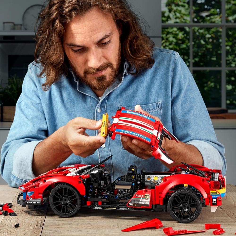 LEGO 42125 Technic Ferrari 488 GTE “AF Corse #51” Supersportwagen, Exklusives Sammlermodell, Sammler