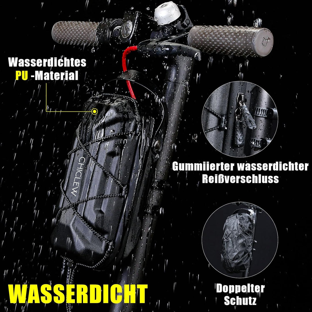 CHICLEW E Scooter Tasche für Elektroroller, Brandneue wasserdichte Roller Tasche Front Tube Bag mit