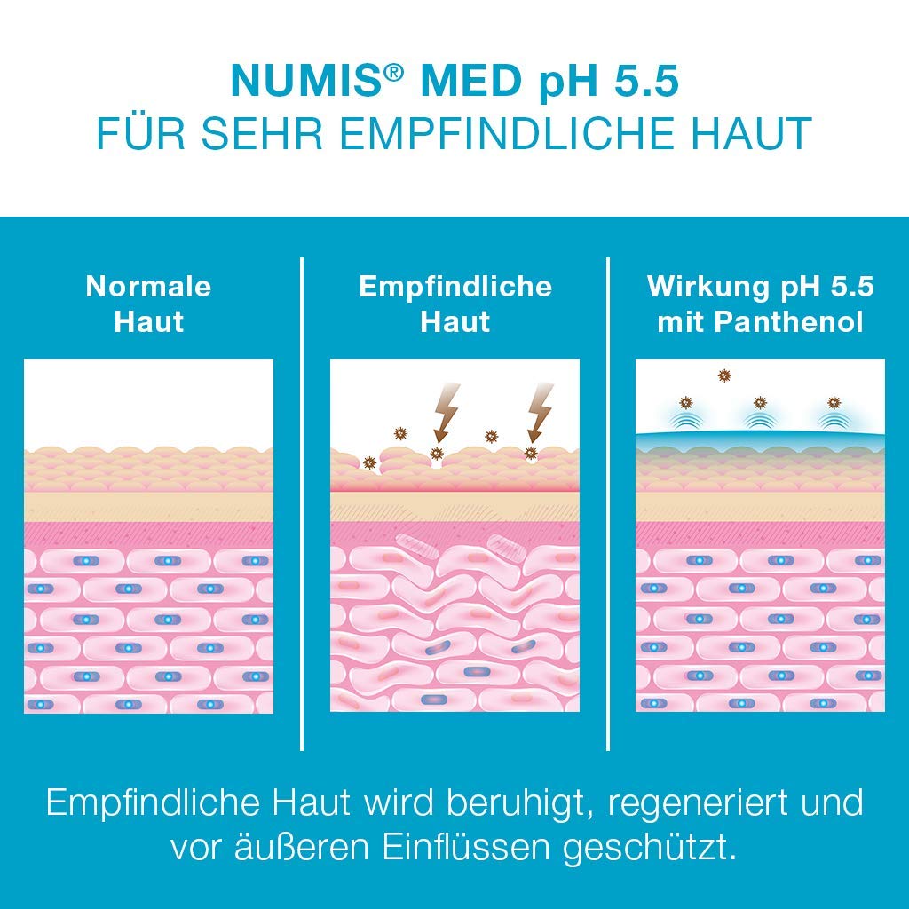 numis med Waschlotion ph 5.5-6er Pack Hautberuhigende Körperlotion für sehr empfindliche &amp; sensible