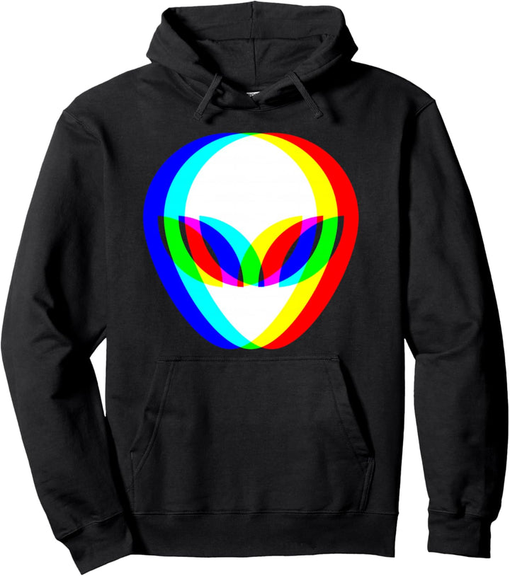Alien Vaporwave Techno EDM Raver DJ Rave Festival Pullover Hoodie