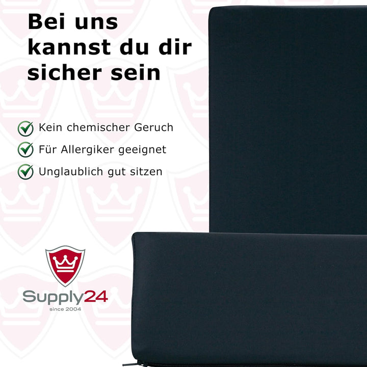 Supply24 since 2004 Gel Gelschaum Sitzkissen Anti Dekubitus Sitzpolster 40 x 40 x 5 cm Chefsessel Ki