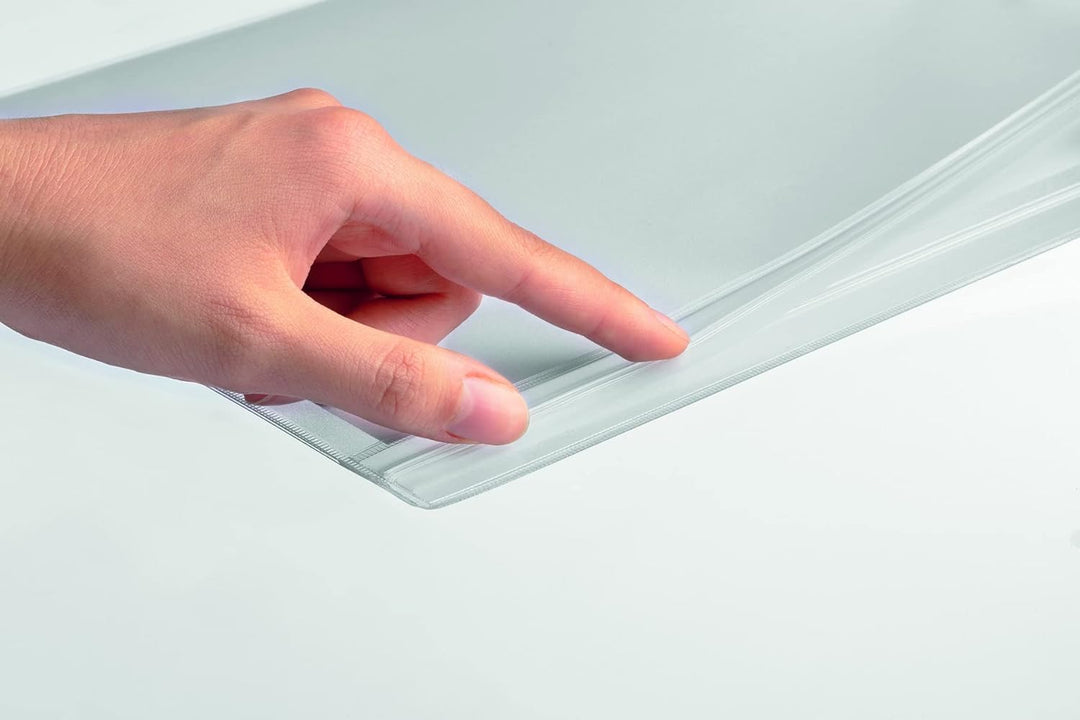 Durable 501619 Plakattasche wasserdicht A4 selbstklebend, Beutel à 5 Stück, transparent, A4 selbstkl