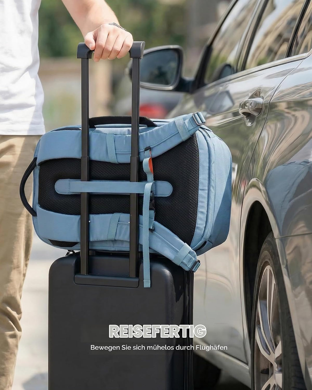 Tolaccea Business Laptop Rucksack 32L, Reiserucksack mit 15,6 Zoll stosssicherer EVA-Laptoptasche,Ha
