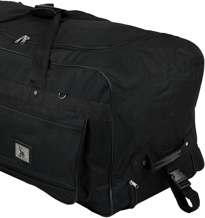 TW24 XXXL Trolleytasche 182L mit 3 Rollen schwarz Koffer Reisetasche Trolley