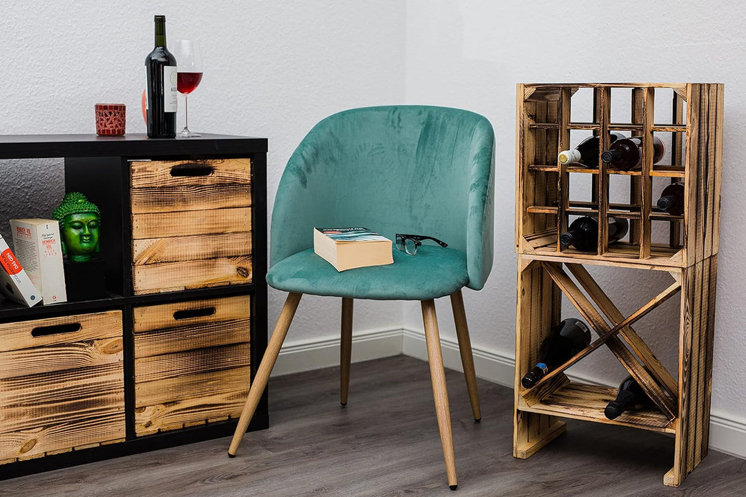 Geflammtes Weinregal für bis zu 16 Flaschen 40x40x27 cm Kistenkolli Altes Land Wein Regal | Flaschen