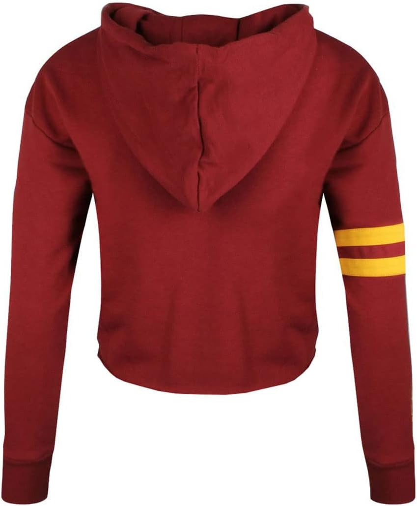 Harry Potter College Style Gryffindor Damen Cropped Hoodie, kastanienbraun, 42