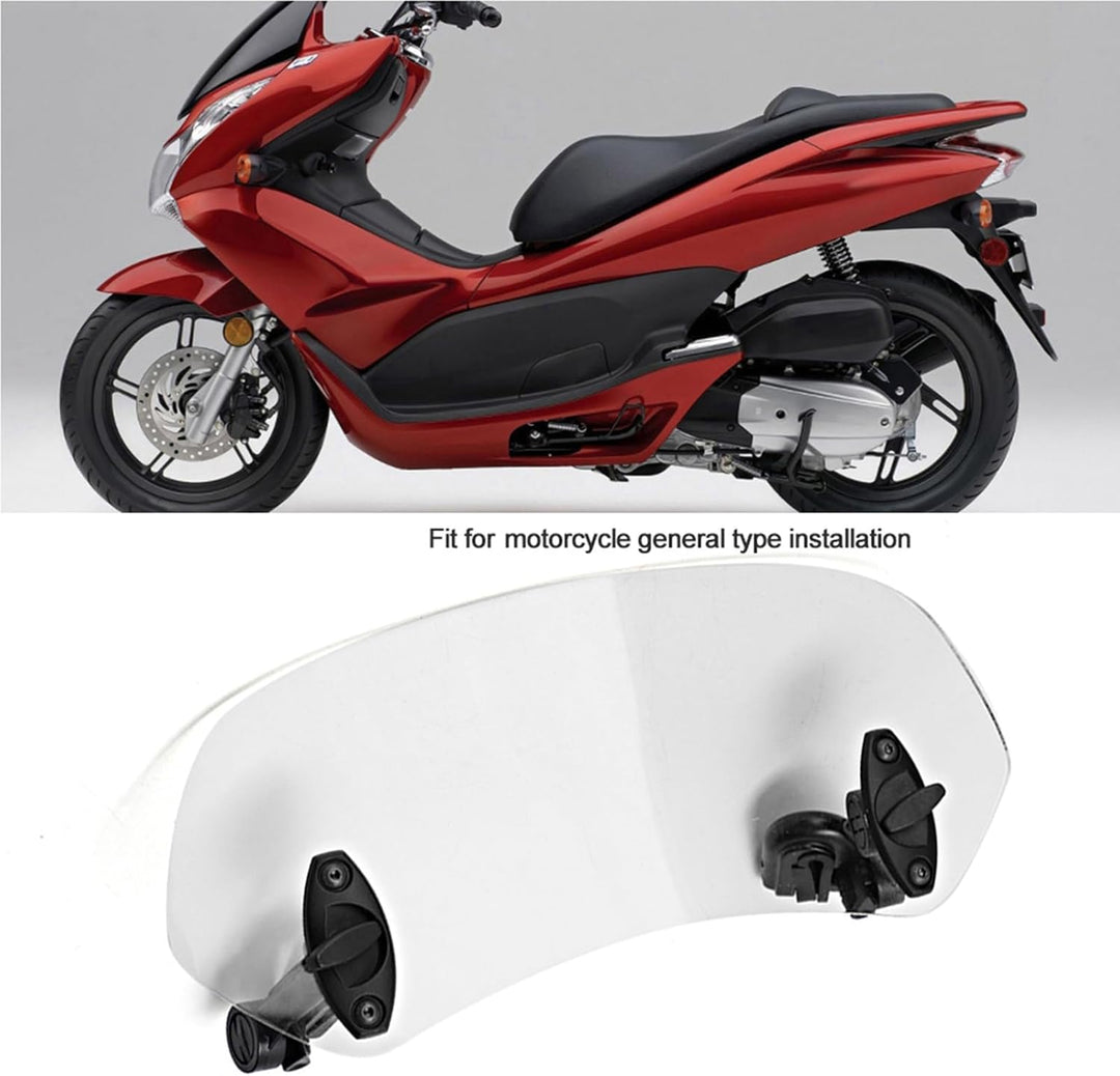 KIMISS Motorrad Windschutzscheibenverlängerung, Universal Motorcycle Adjustable Clip On Windschutzsc