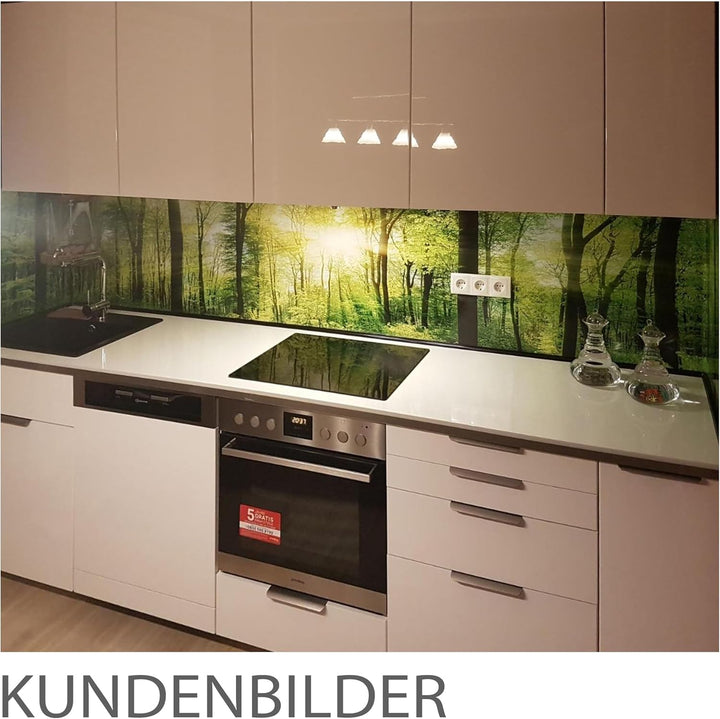 StickerProfis Küchenrückwand selbstklebend Glasoptik - Wald - 1.8mm, Versteift, alle Untergründe, Ha