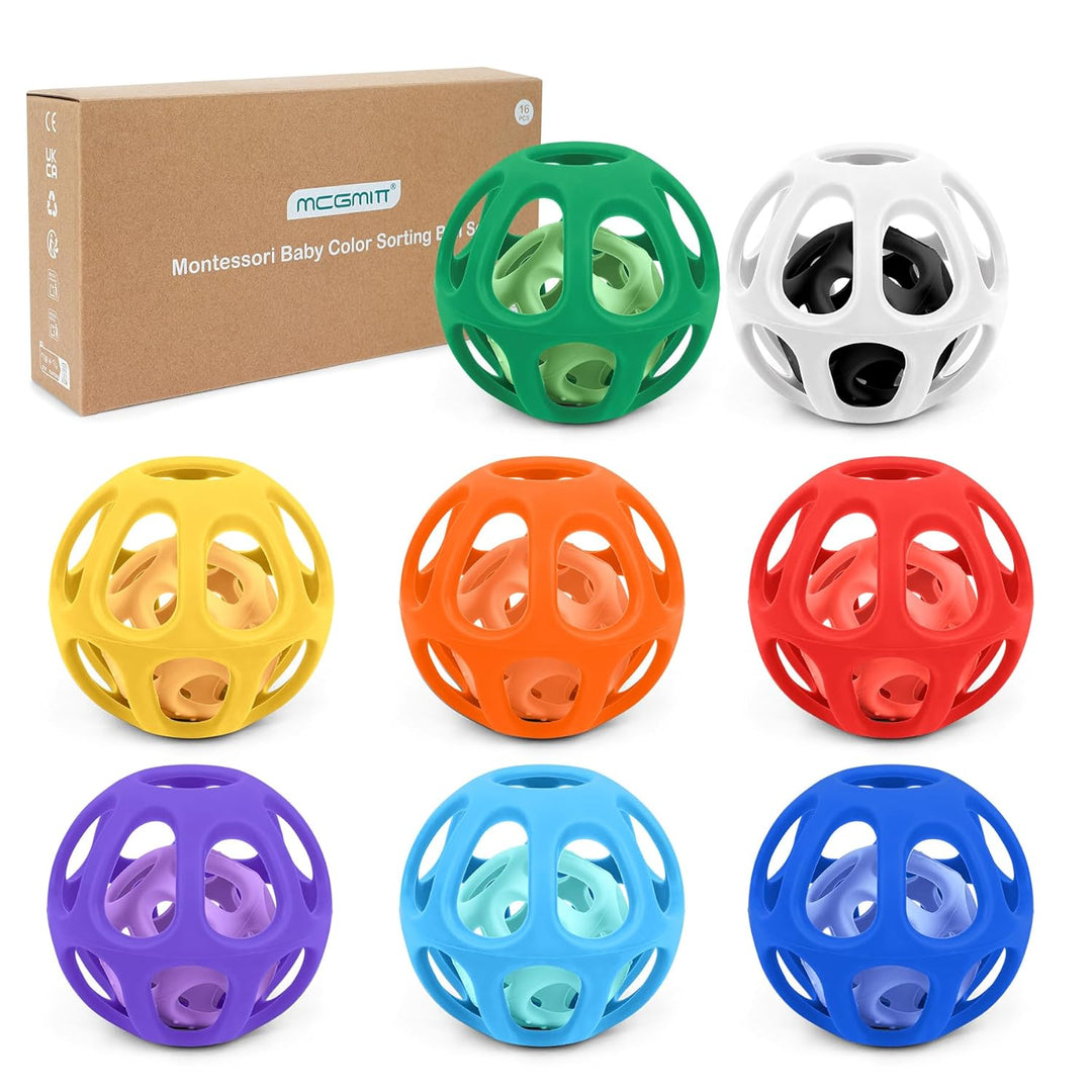 MCGMITT Babyspielzeug Set – Rassel Beissring mit Greifling, Handgelenkrassel und Rasselsocken Montes