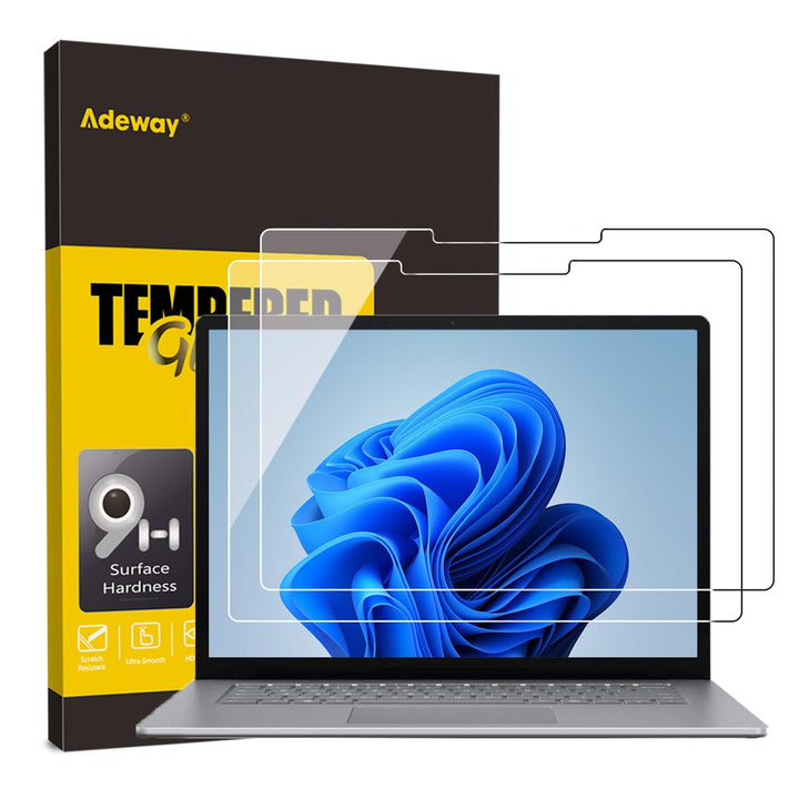 Adeway (2 Stück) Microsoft Surface laptop 5/4/3/2/1 13.5 Zoll Schutzfolie,Einfache Installation/Präz