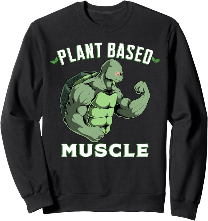 Pflanzliche Muskeln, Schildkröte, Powerlifter, Workout, Fitnessstudio Sweatshirt
