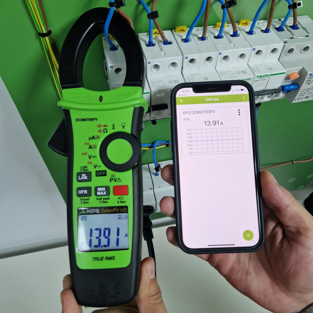 KPS-DCM8700PV Stromzange TRMS für Solaranwendungen Spannung bis 1500VAC/2000VDC AC/DC 1500A und 4000