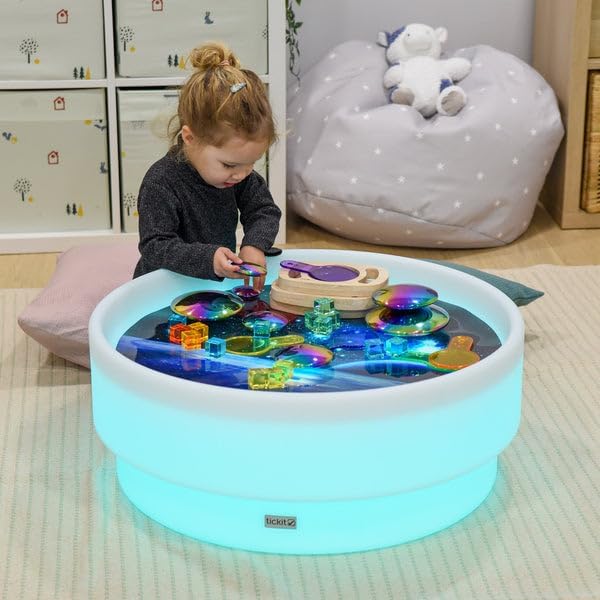 tickit Discovery Glow Low Table - Sensorischer Leuchttisch für Kinder, Farbwechsel-LED, wasserdicht