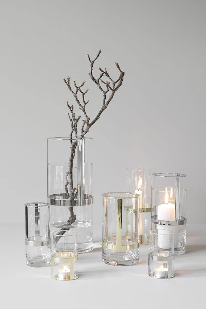 Sagaform 5018037 Hold Vase, Glas Transparent/Silber