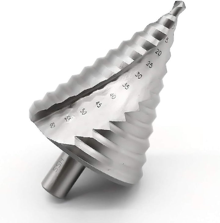 Meichoon Forstnerbohrer 6-60 mm Stufenbohrer Spiralnut 12 Stufen gross HSS Kobaltkegel Bohrwerkzeug