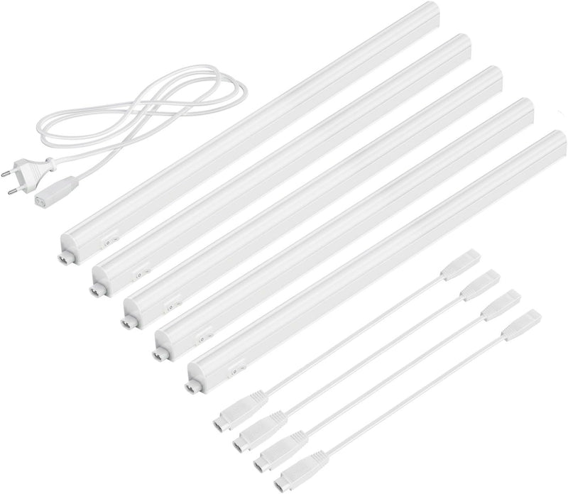 parlat LED Unterbau-Leuchten Rigel, je 57,3cm, 40cm Kabel, je 790lm, warm-weiss, 5er Set