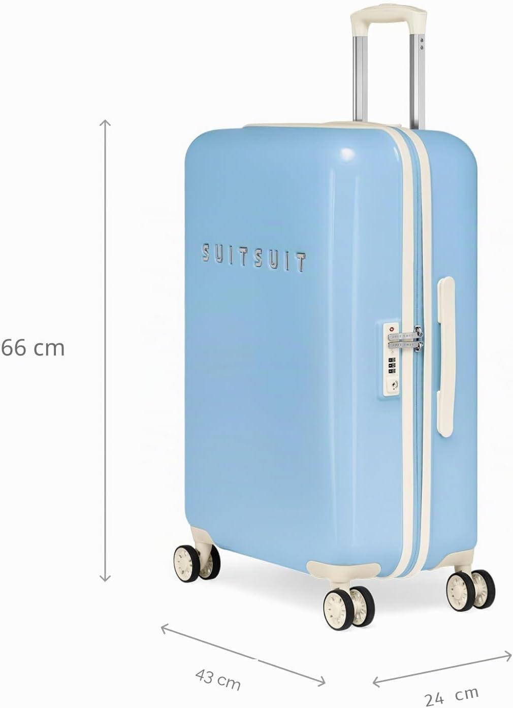 SUITSUIT Koffer Gross 66 cm - Leicht Hartschalen Reisekoffer mit Rollen - TSA-Schloss - 59 L - Fabul