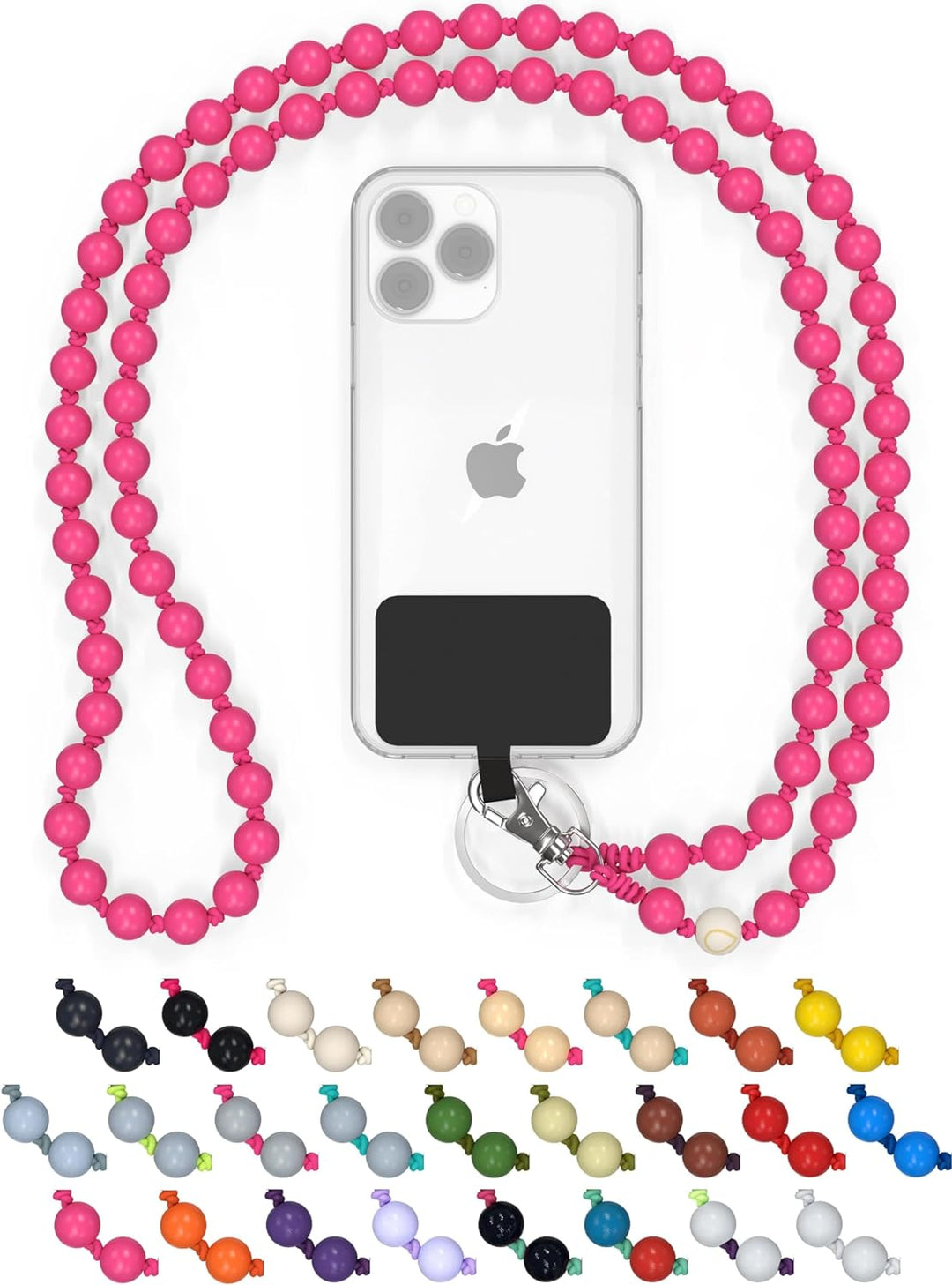 DROPLETSY Holzperlen Handykette universal, Schlüsselband, Kette, Necklace zum Umhängen - kompatibel