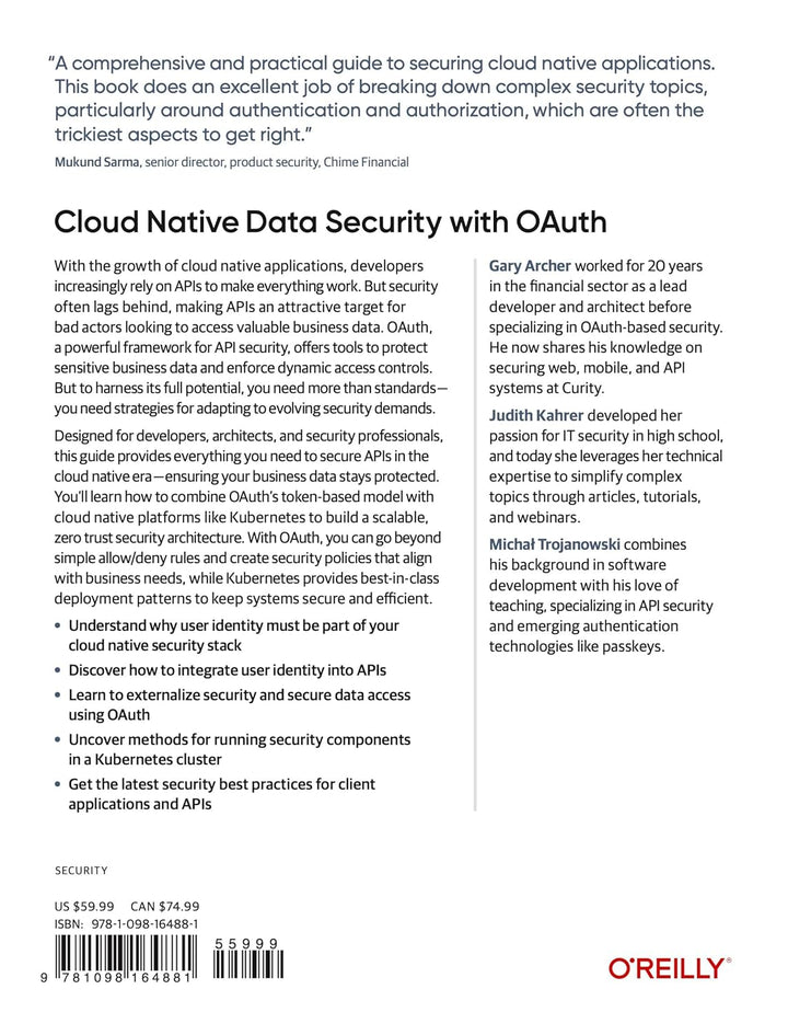 Cloud Native Data Security with OAuth: A Scalable Zero Trust Architecture, Taschenbuch