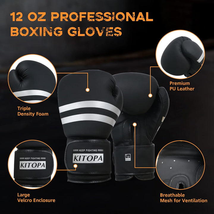 Kitopa Boxsack Stehend, 178CM Freistehender Boxsack mit Saugnapf-Basis, Training SchaumstoffhüLse, M