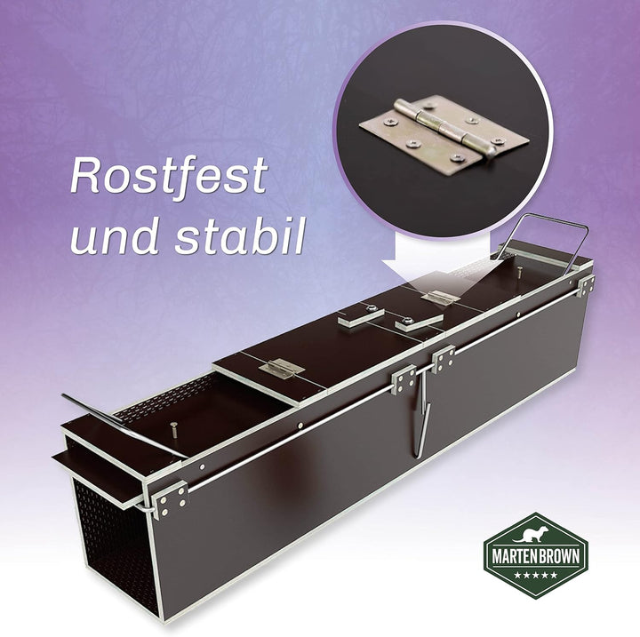 Martenbrown® Waschbärfalle Gross 100cm I Dient auch als Marderfalle oder Katzenfalle I Marder Kasten